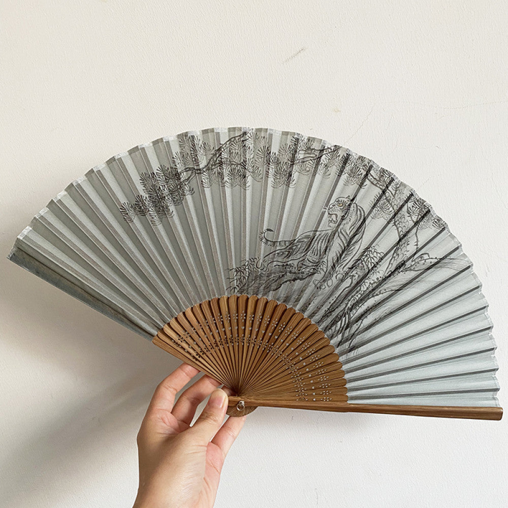 Export to Japan original order tail order Japanese style fan silk hand painted 7 inch Chinese style can be paired with Hanfu yukata image 7
