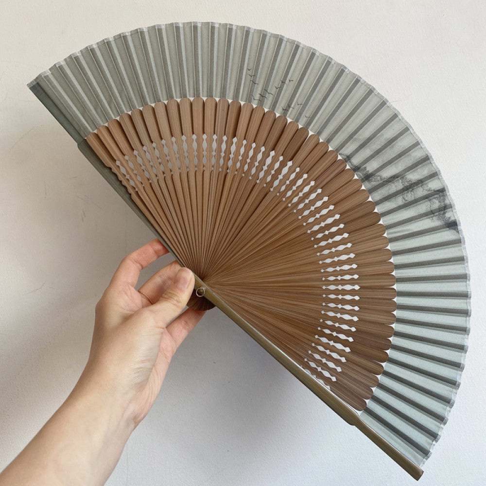 Export to Japan original order tail order Japanese style fan silk hand painted 7 inch Chinese style can be paired with Hanfu yukata image 20