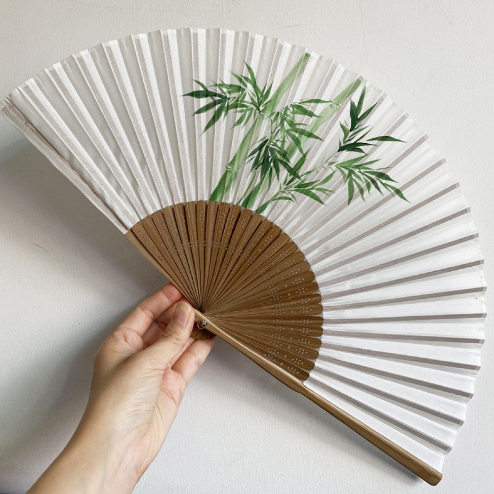 Export to Japan original order tail order Japanese style fan silk hand painted 7 inch Chinese style can be paired with Hanfu yukata image 26