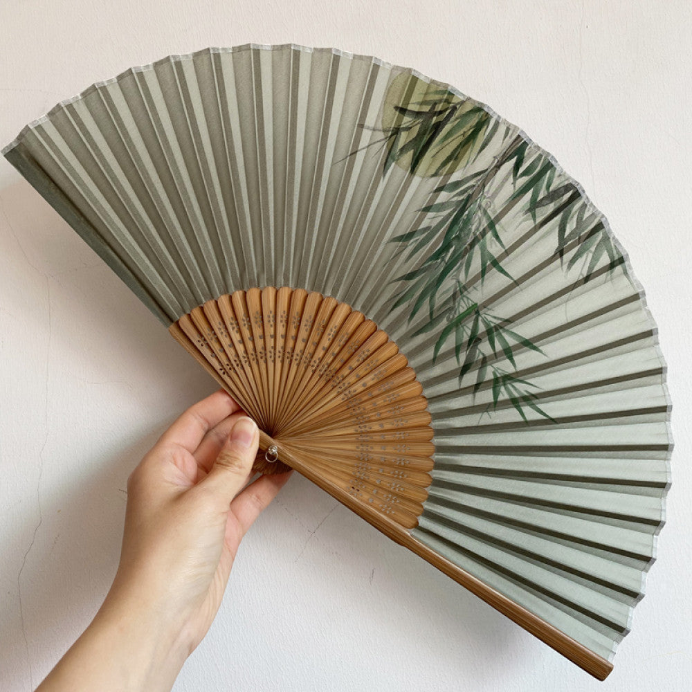 ASAYA3349 Silk Fan with Various Prints