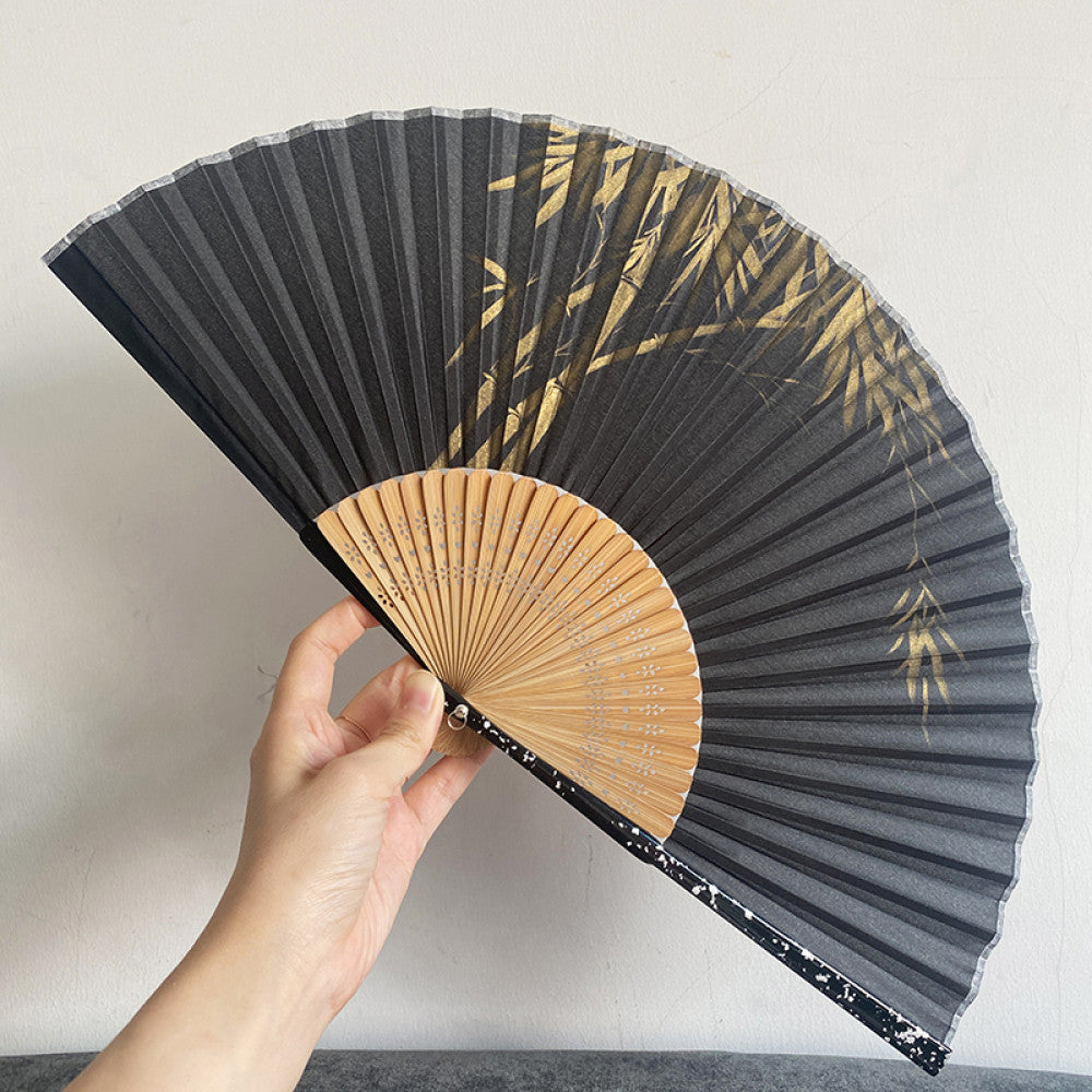 Export to Japan original order tail order Japanese style fan silk hand painted 7 inch Chinese style can be paired with Hanfu yukata image 53