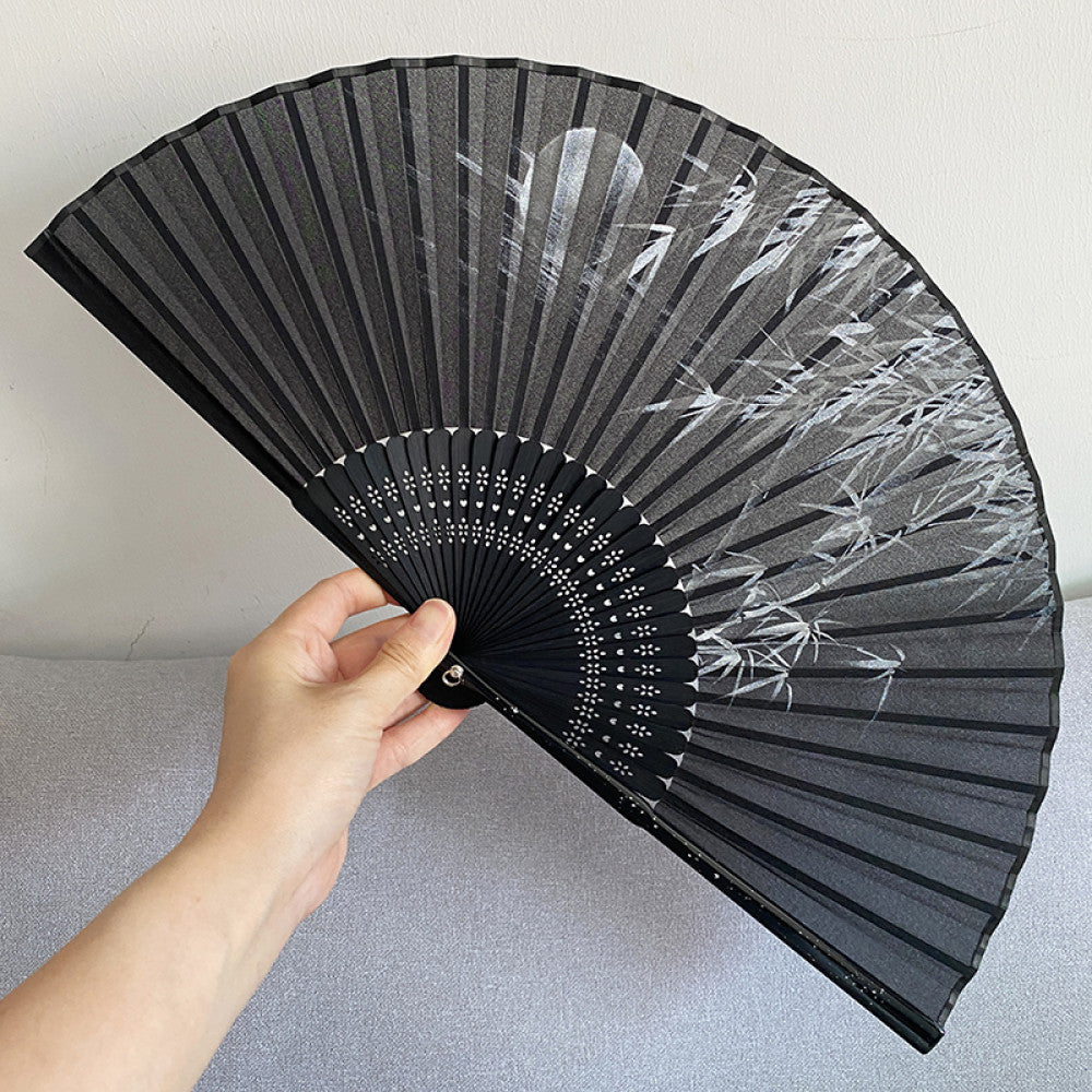 Export to Japan original order tail order Japanese style fan silk hand painted 7 inch Chinese style can be paired with Hanfu yukata image 56