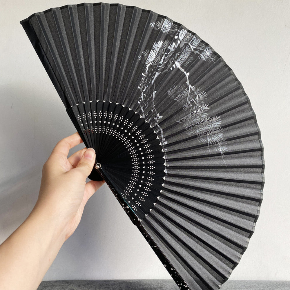 Export to Japan original order tail order Japanese style fan silk hand painted 7 inch Chinese style can be paired with Hanfu yukata image 63