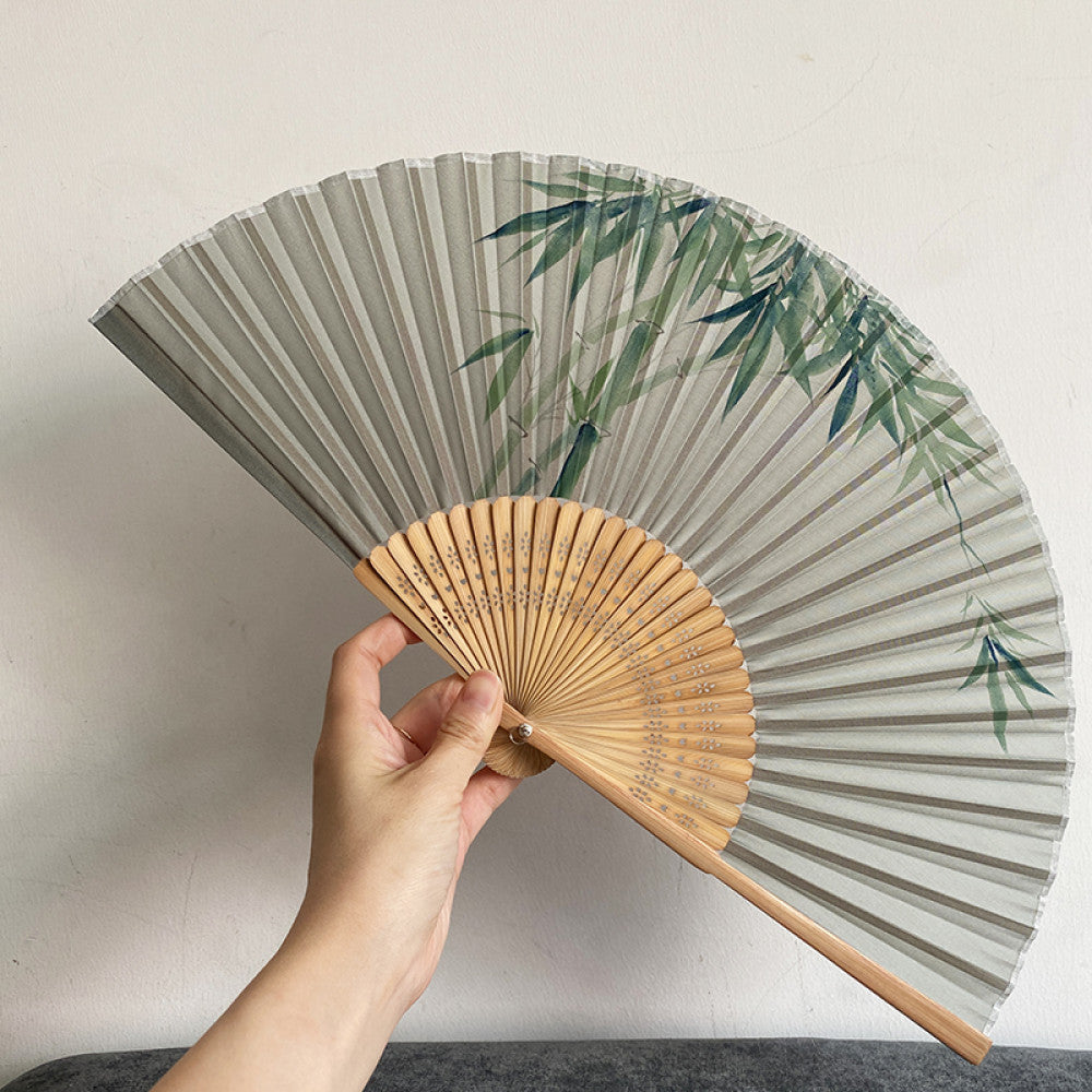 Export to Japan original order tail order Japanese style fan silk hand painted 7 inch Chinese style can be paired with Hanfu yukata image 68