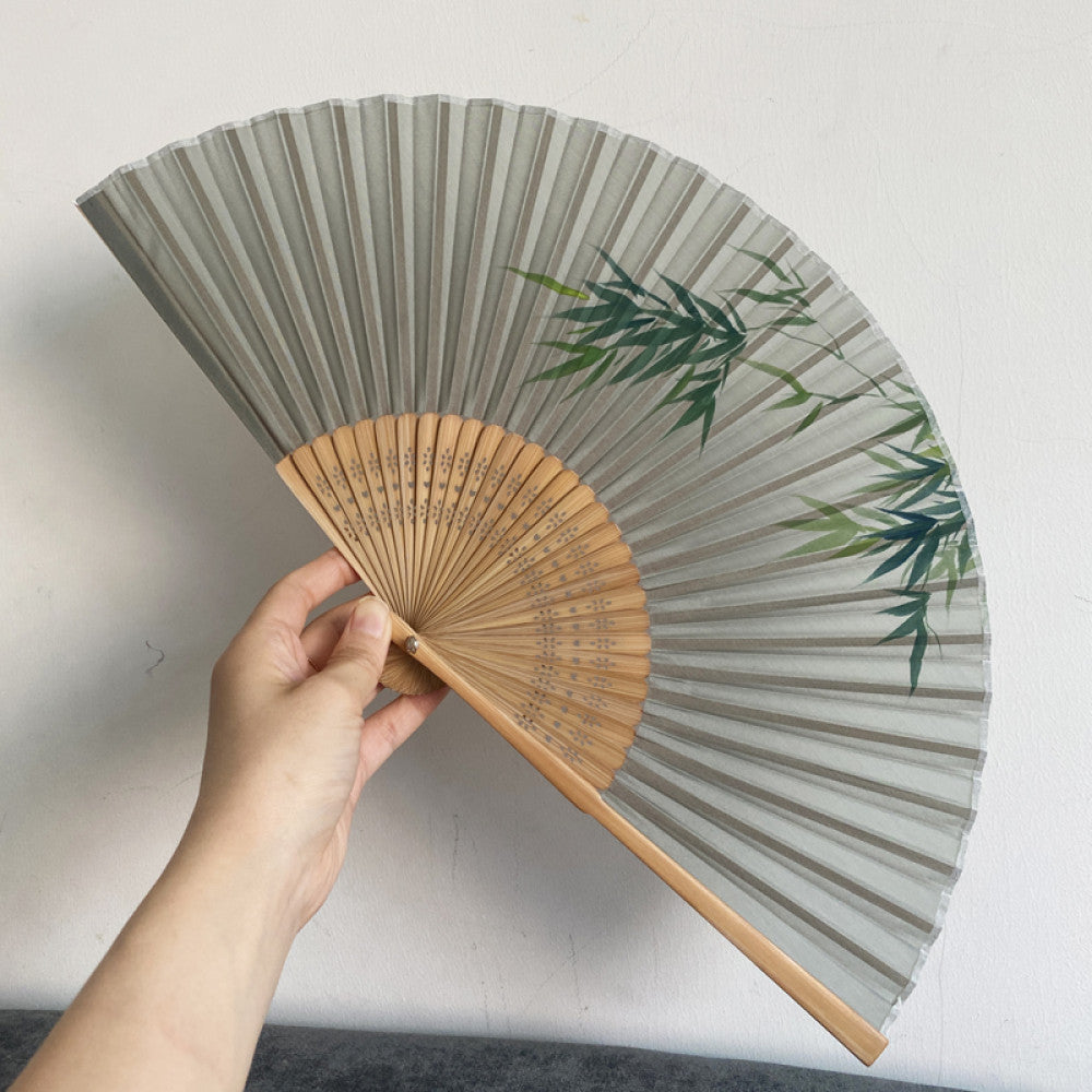 ASAYA3349 Silk Fan with Various Prints