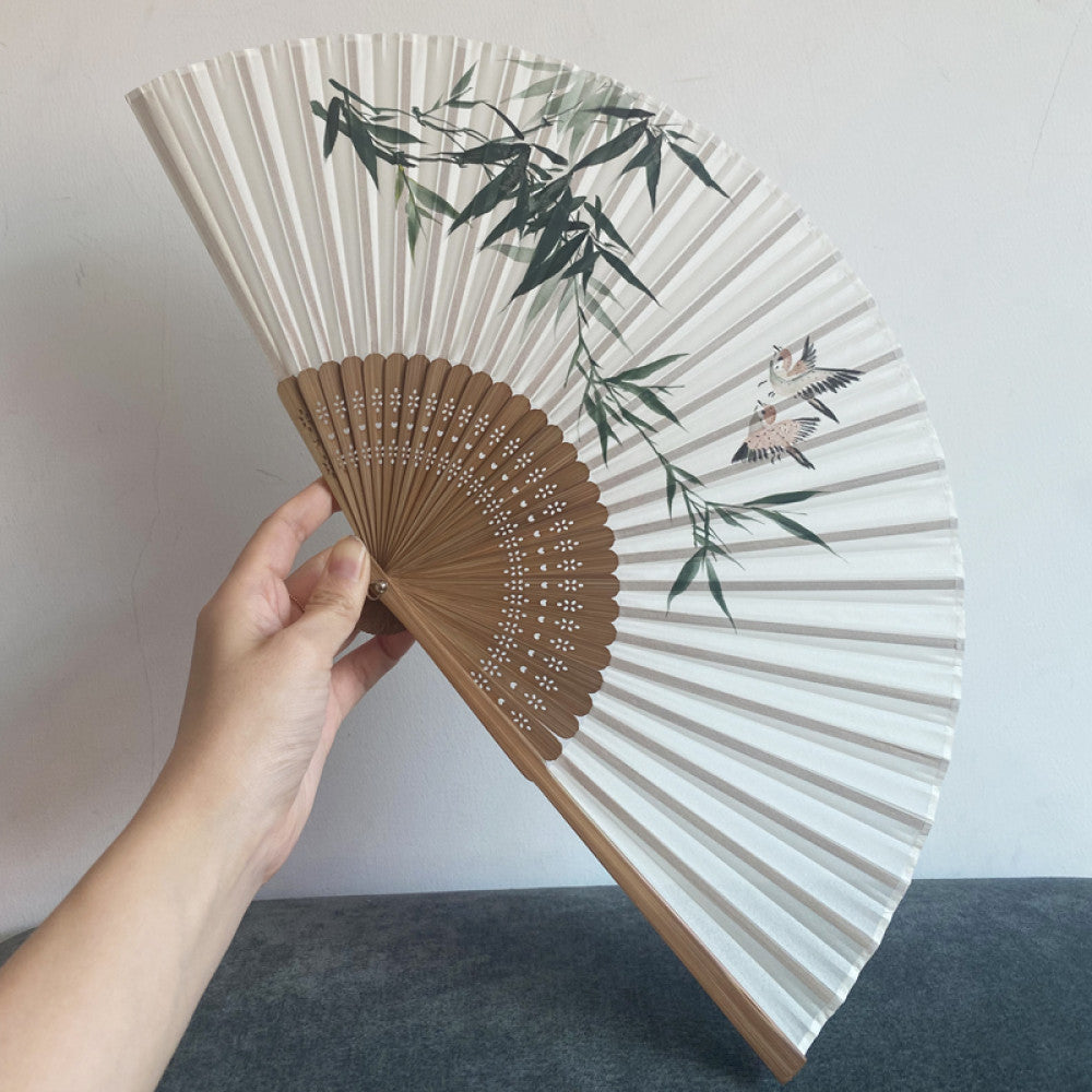 ASAYA3349 Silk Fan with Various Prints