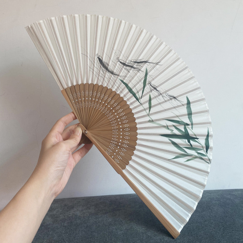 Export to Japan original order tail order Japanese style fan silk hand painted 7 inch Chinese style can be paired with Hanfu yukata image 73