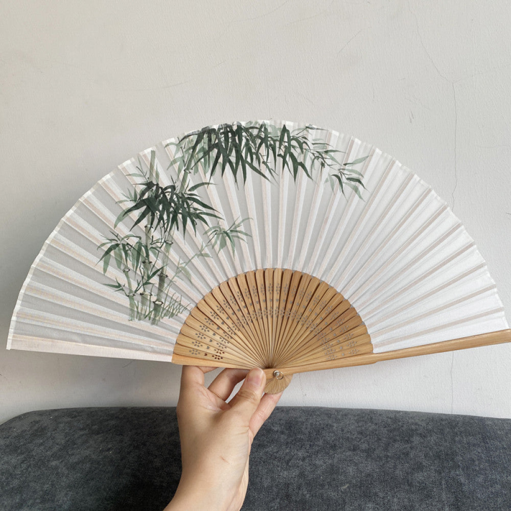 ASAYA3349 Silk Fan with Various Prints