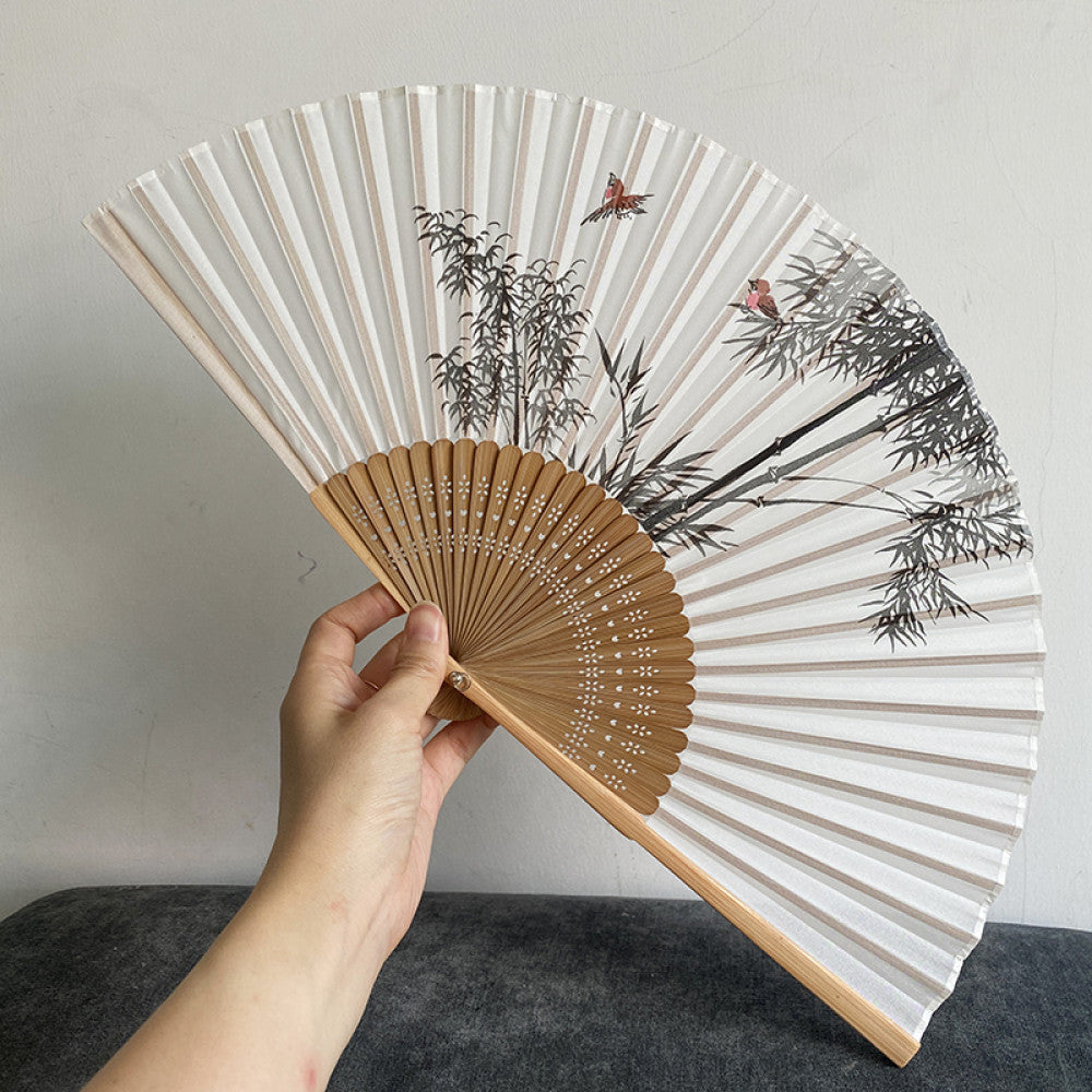 Export to Japan original order tail order Japanese style fan silk hand painted 7 inch Chinese style can be paired with Hanfu yukata image 80