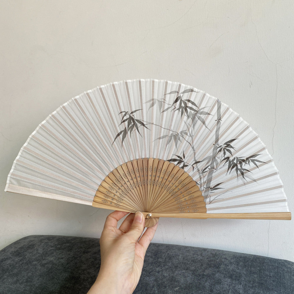 Export to Japan original order tail order Japanese style fan silk hand painted 7 inch Chinese style can be paired with Hanfu yukata image 81