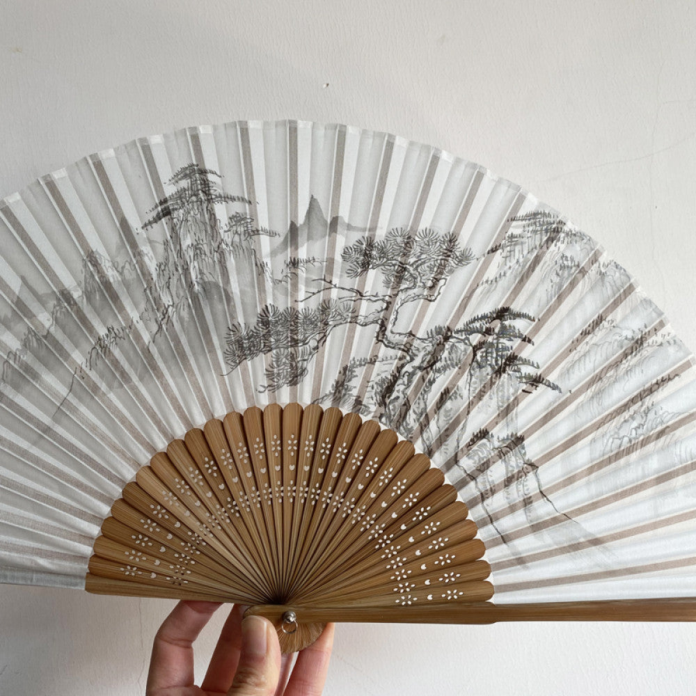 ASAYA3349 Silk Fan with Various Prints