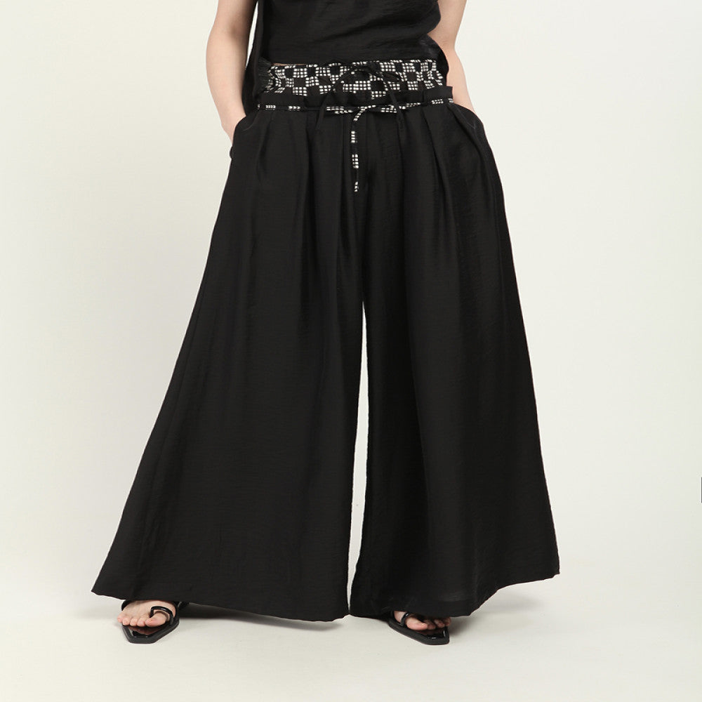MIA HAN Spring New Product Women s Versatile Handsome Fairy Style Double Waist Wide Leg Pants Skirts Pants Casual Pants image 13