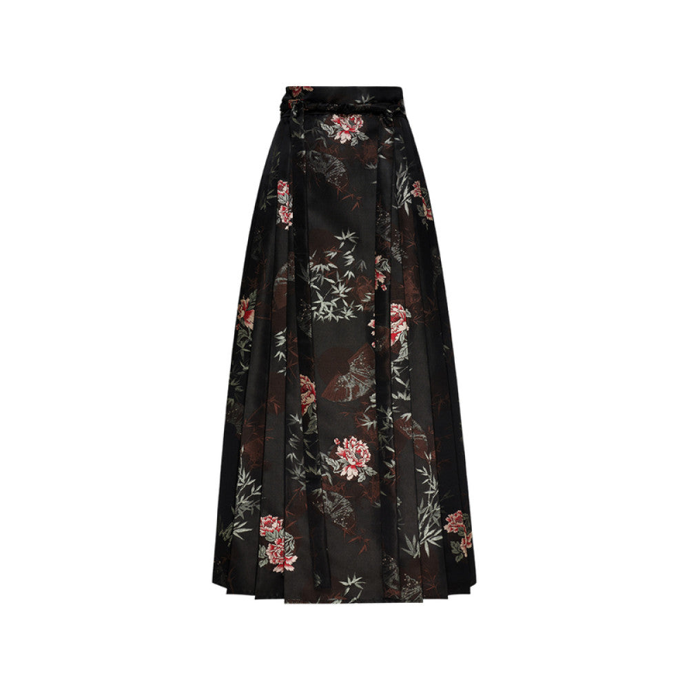 Same style Naivee autumn new Chinese style vertical jacquard modified horse face skirt half skirt in the mall image 17