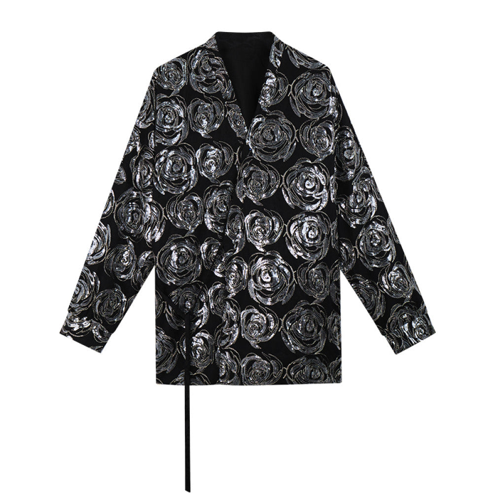 HECO Canruo Rose New Chinese Autumn New Product Sparkling Embroidered Mesh Shirt Ma Mian Skirt Paired with Women s Top image 22