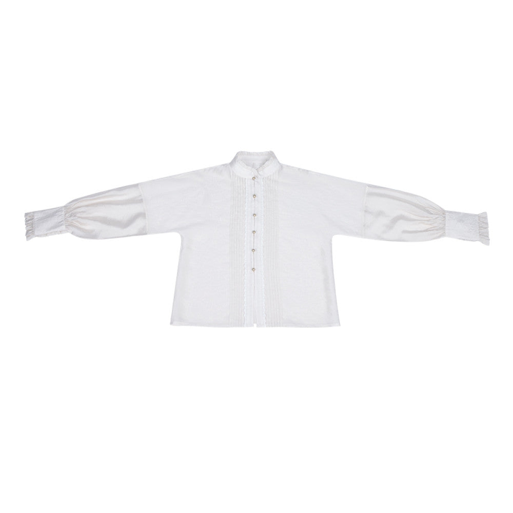 Dreaming of Pear Blossoms and Chinese Style Original Commuting Daily Hanfu Spinning Skirt New Chinese Embroidery Vest Stand up Collar Shirt Spring and Autumn image 31