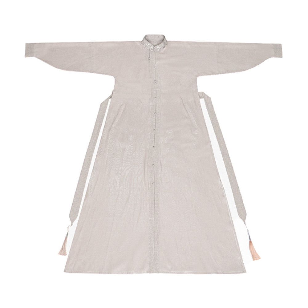 Dreaming Together Trending Together Creating Chinese Style Original Improvement Stand up Collar Hanfu Dress Long Shirt Commuting Daily Work Wearing Spring and Autumn image 24