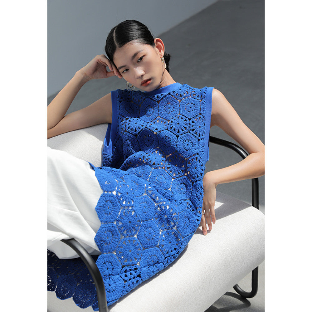 Heavy lace dress women s summer 2025 new style high end loose slim mid length skirt image 9