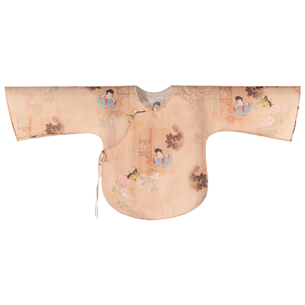 Idle Talk One City Style Chinese Retro Multi Color Inverted Big Sleeve Loose Daily Top Versatile Original image 16