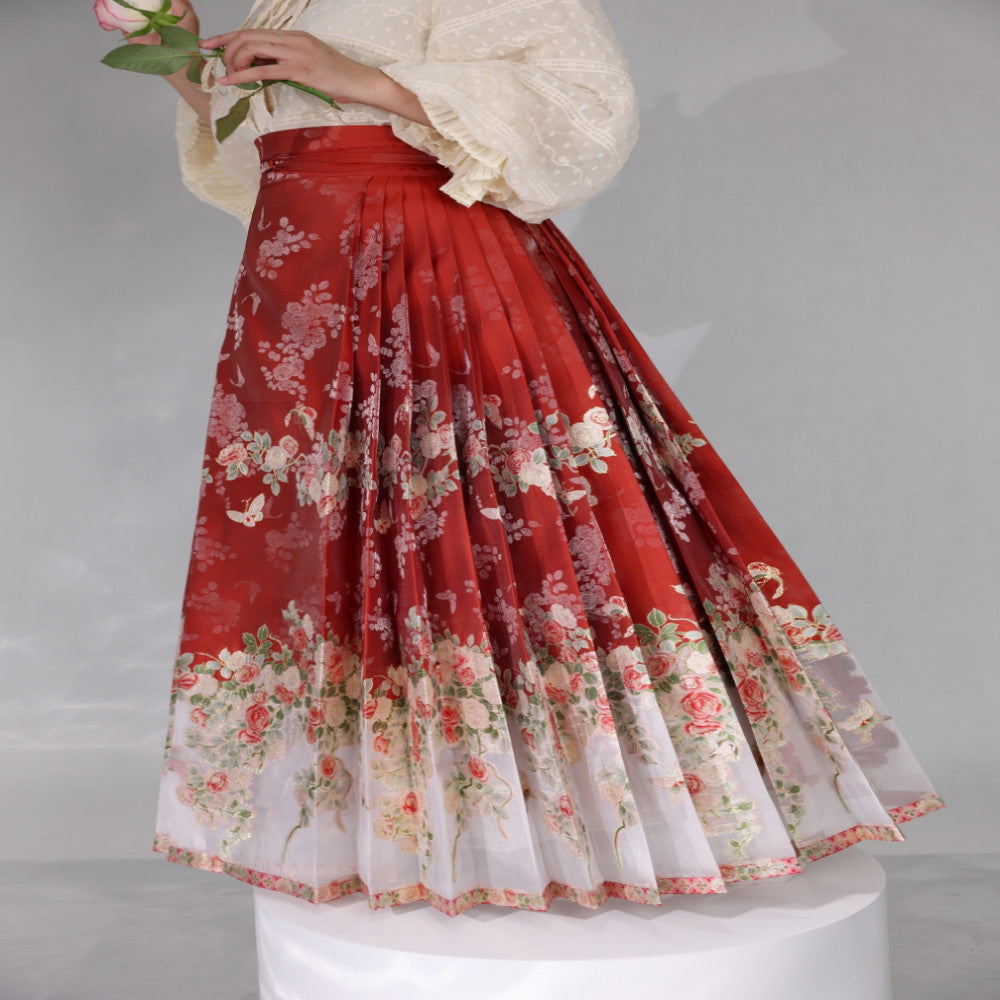 Rose Heart Language New Product Launch New Collection Preview Wedding Engagement New Chinese Red Horse Face Skirt image 59