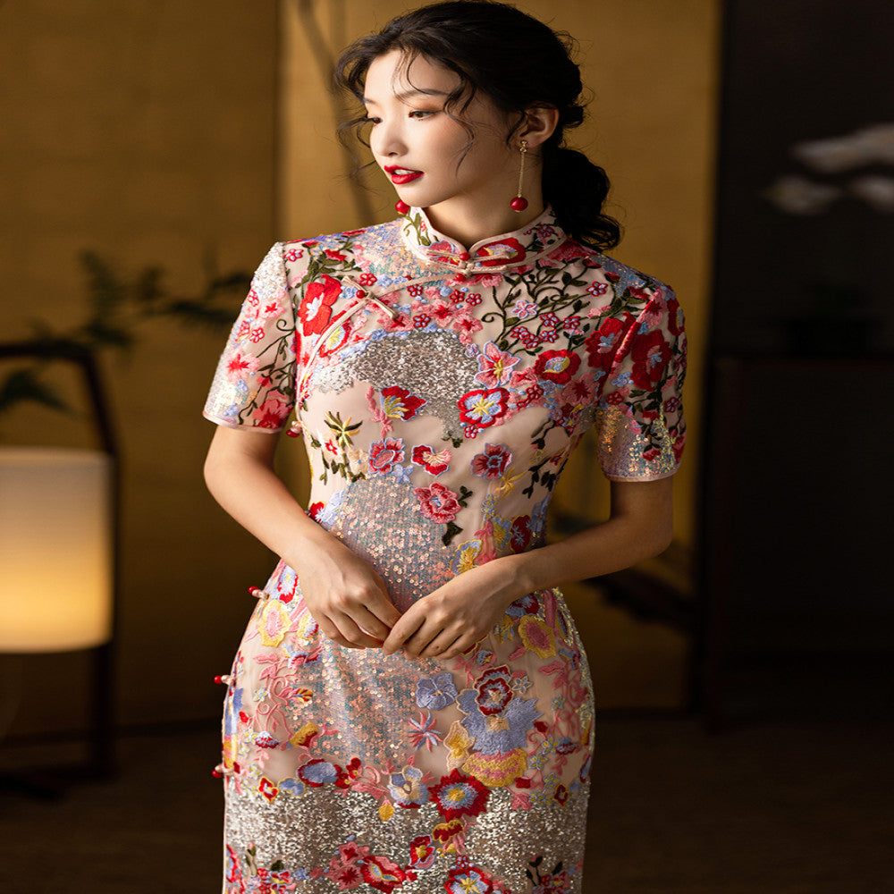Dear Peony Huayan 2025 New Qipao Wedding High End Temperament Toast Dress Bridal Dress image 1