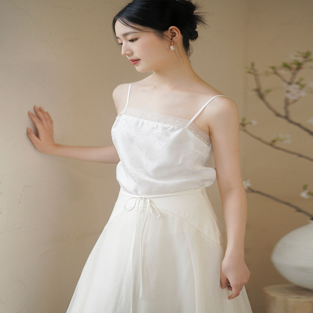 Chuchan 2025 summer new Chinese style jacquard versatile inner wear small camisole can be worn outside the bottoming top women image 1