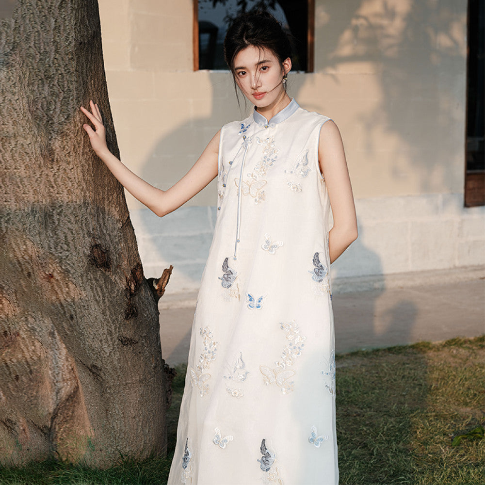 New Chinese style dress for women in the summer of 2025 elegant and exquisite three dimensional embroidered long skirt with slanted placket image 11