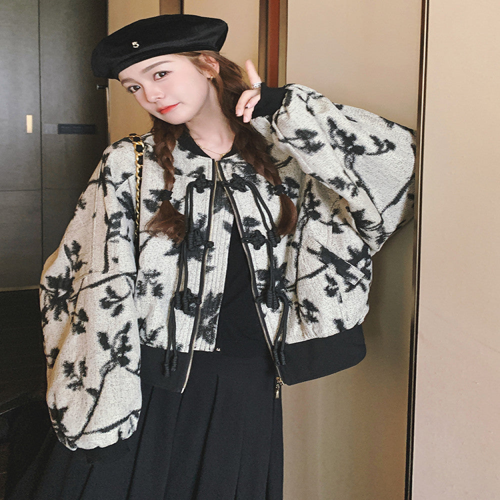 New Chinese style embroidered jacket with a niche design women s 2025 spring new loose short baseball jacket top image 1