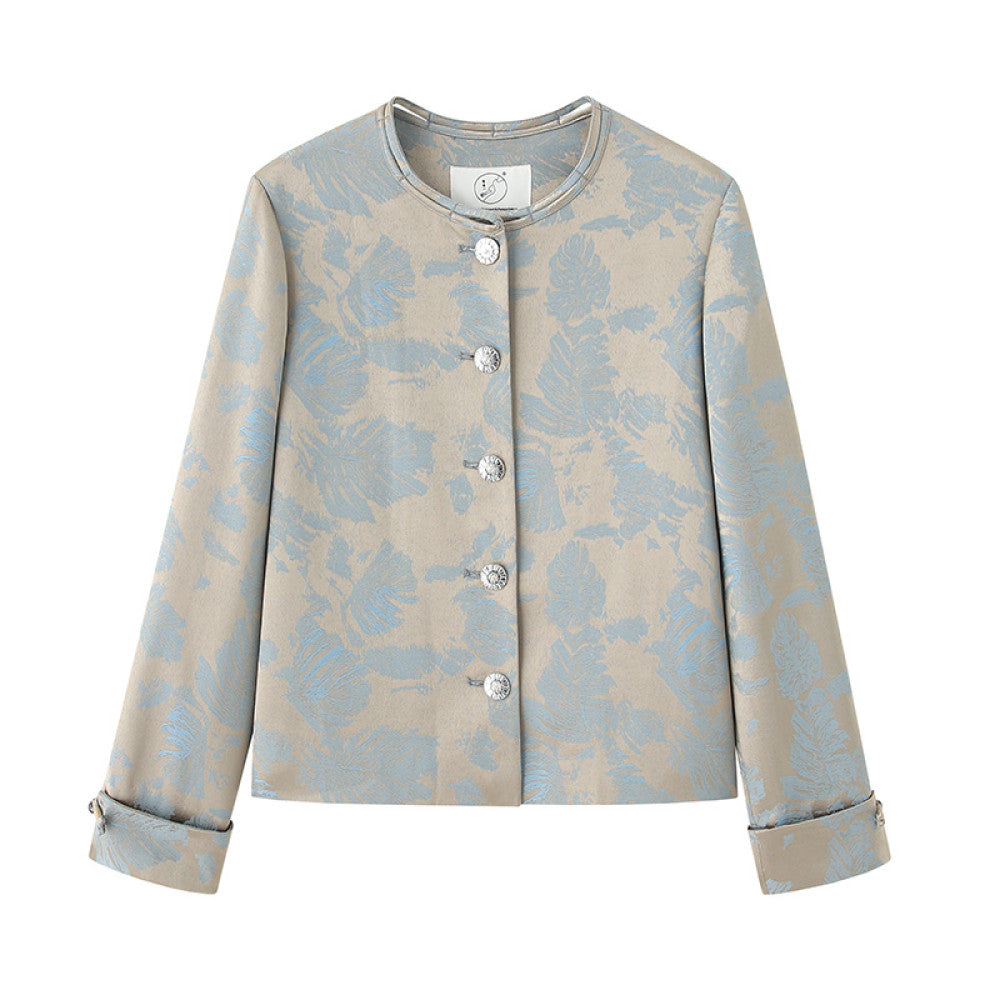 Lu Qingyi Original Fu Lan Gui New Chinese Jacquard Coat for Women Spring and Autumn Casual Wide Leg Pants Chinese Style Set image 11