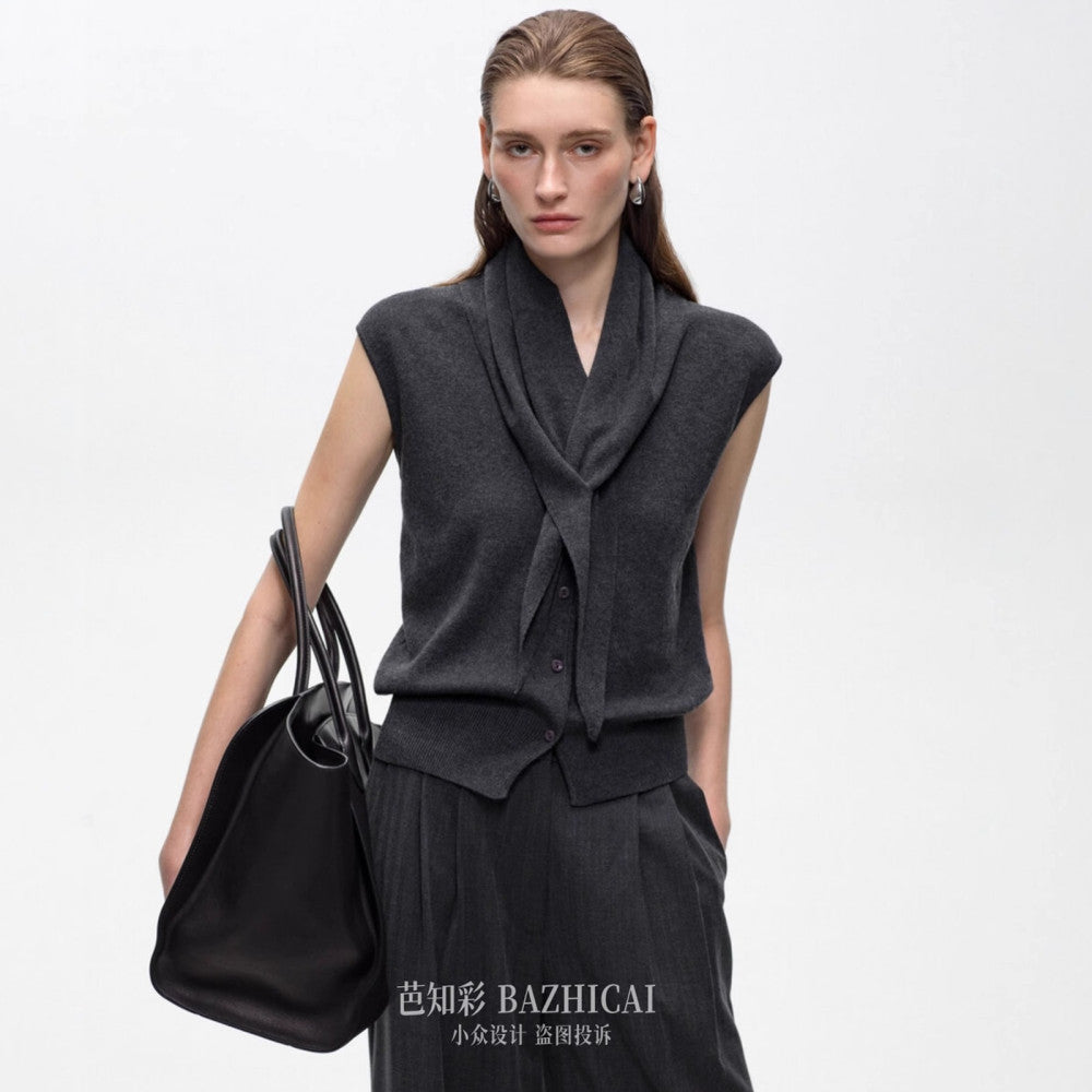 Miu temperament dyed wool blend knitted sweater two piece set 2025 autumn and winter new item skin friendly versatile sweater 4112 image 7