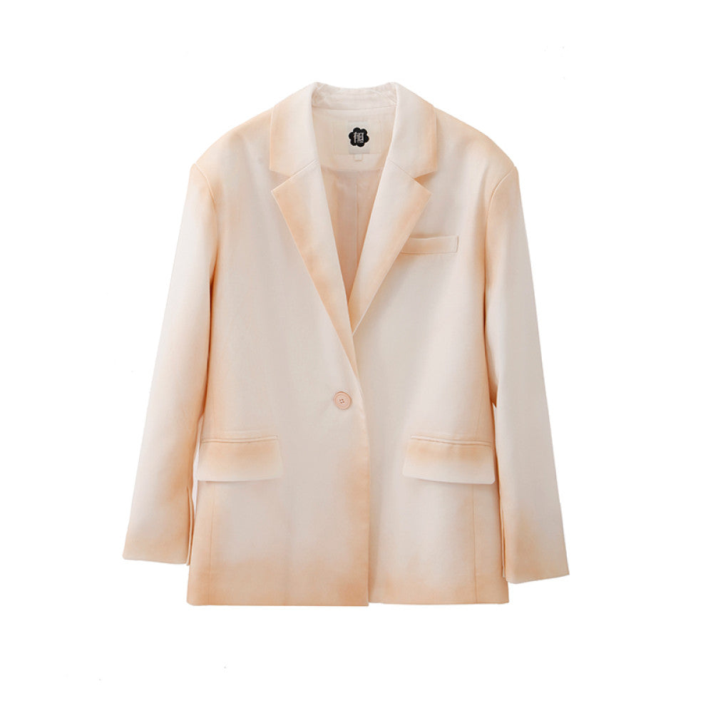 Original design by UART with ears misty atmosphere handmade gradient dyeing suit jacket image 13