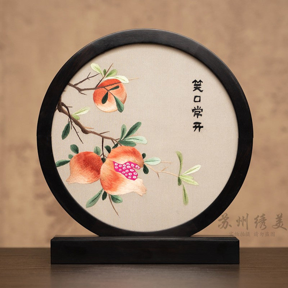 Embroidery ornament Suzhou double sided embroidery desktop ornament creative table embroidery beautiful retro table screen Chinese style business gift image 158
