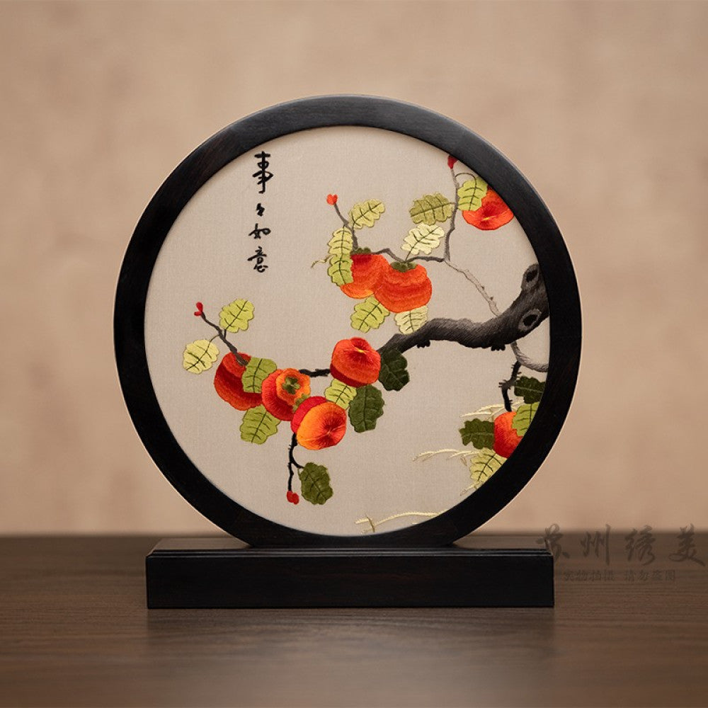 Embroidery ornament Suzhou double sided embroidery desktop ornament creative table embroidery beautiful retro table screen Chinese style business gift image 20