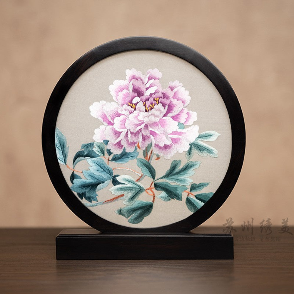 Embroidery ornament Suzhou double sided embroidery desktop ornament creative table embroidery beautiful retro table screen Chinese style business gift image 21