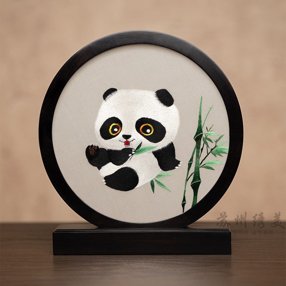 Embroidery ornament Suzhou double sided embroidery desktop ornament creative table embroidery beautiful retro table screen Chinese style business gift image 24
