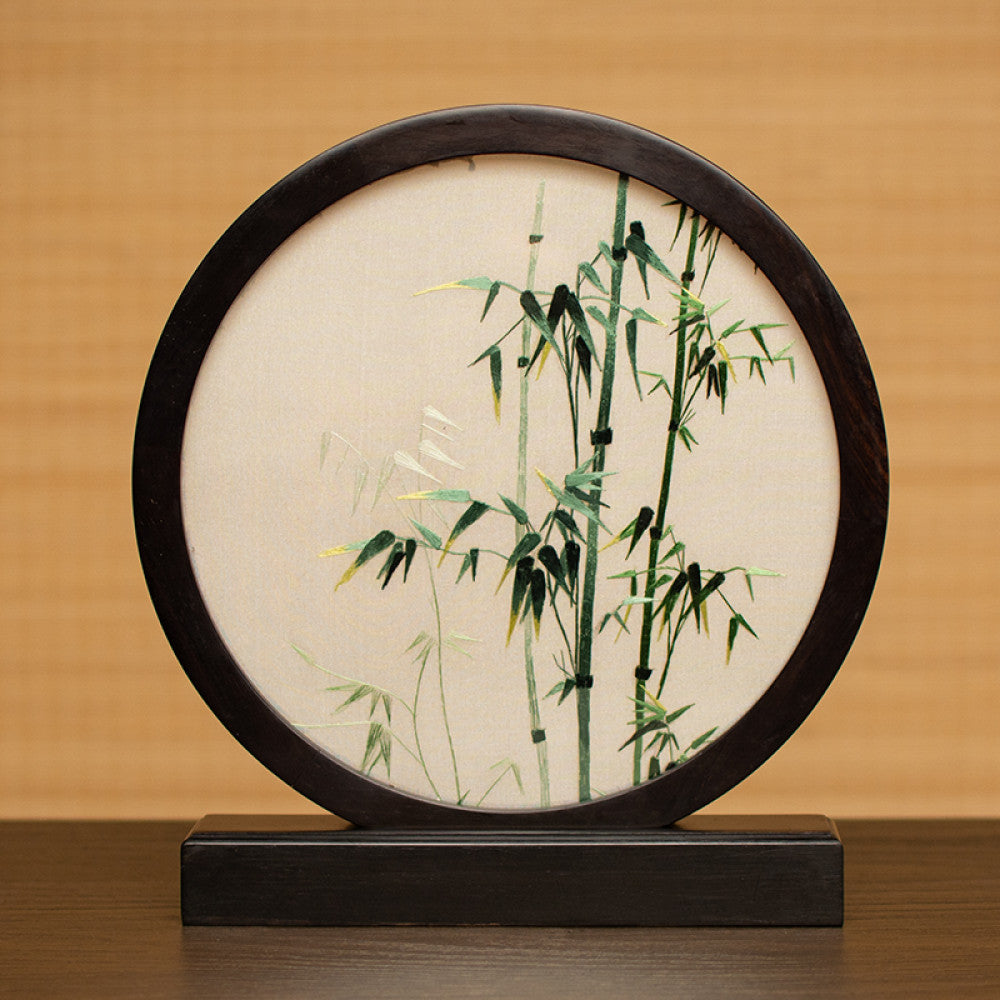 Embroidery ornament Suzhou double sided embroidery desktop ornament creative table embroidery beautiful retro table screen Chinese style business gift image 29