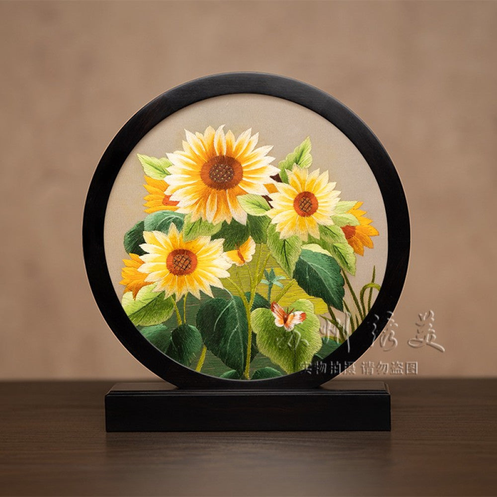 ASAYA3041 Embroidery ornaments Suzhou double-sided embroidery desktop ornaments creative table embroidery beauty retro table screen
