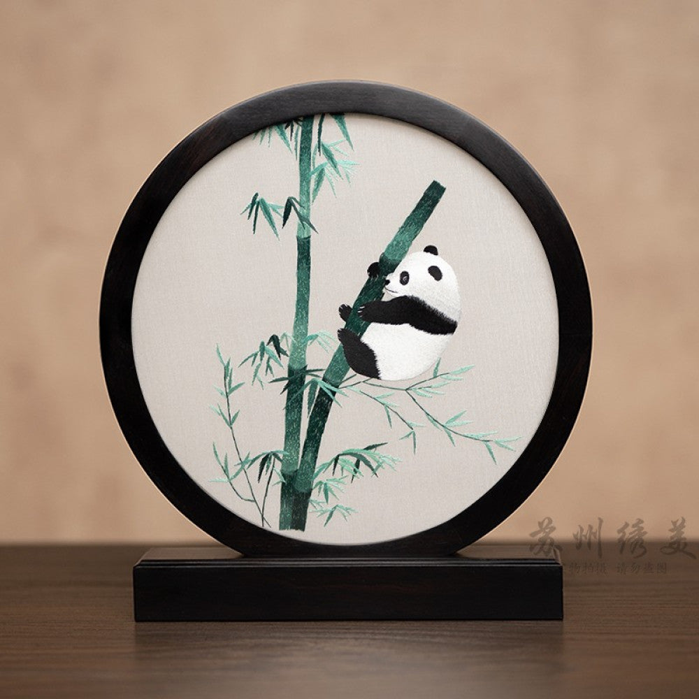 Embroidery ornament Suzhou double sided embroidery desktop ornament creative table embroidery beautiful retro table screen Chinese style business gift image 78