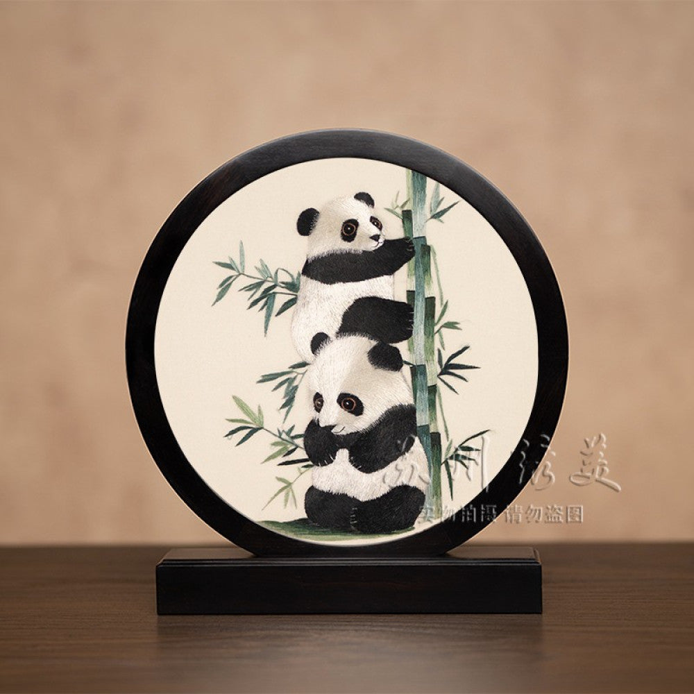 Embroidery ornament Suzhou double sided embroidery desktop ornament creative table embroidery beautiful retro table screen Chinese style business gift image 83