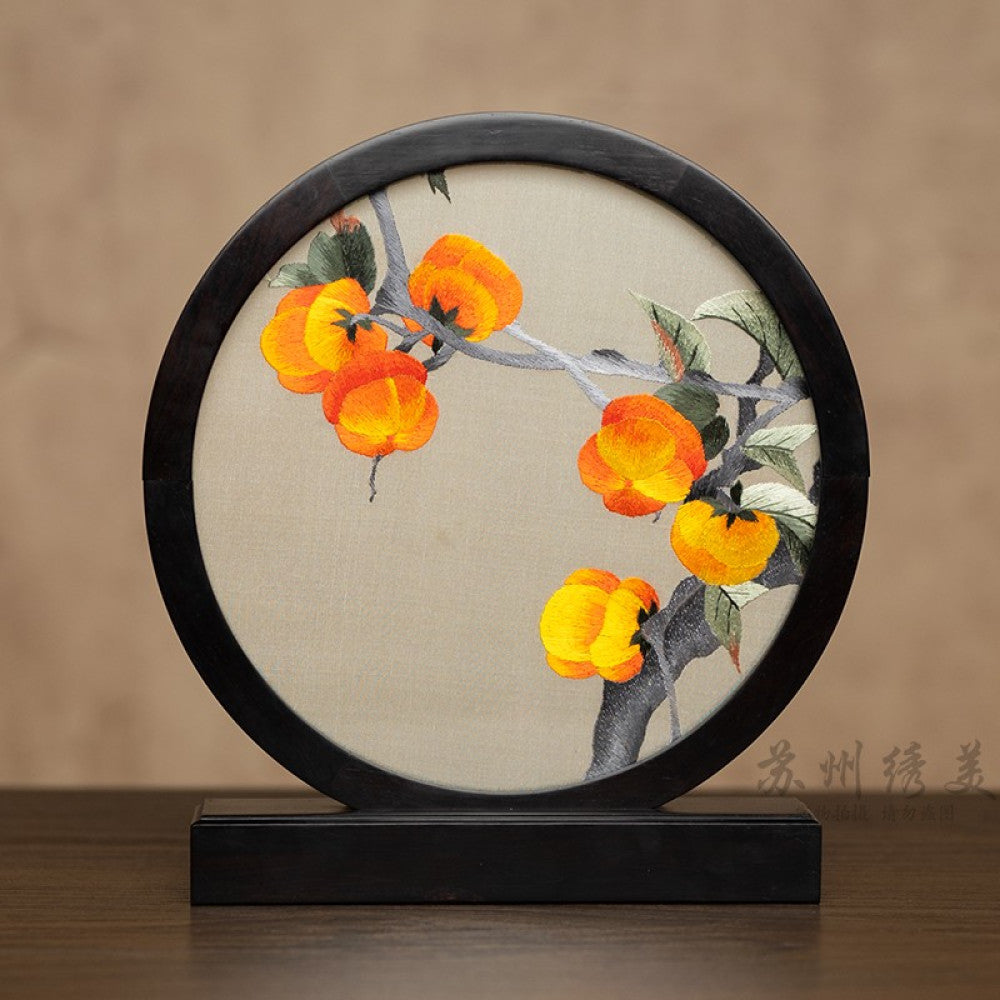 Embroidery ornament Suzhou double sided embroidery desktop ornament creative table embroidery beautiful retro table screen Chinese style business gift image 88