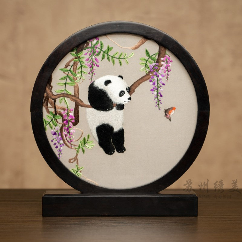 Embroidery ornament Suzhou double sided embroidery desktop ornament creative table embroidery beautiful retro table screen Chinese style business gift image 90