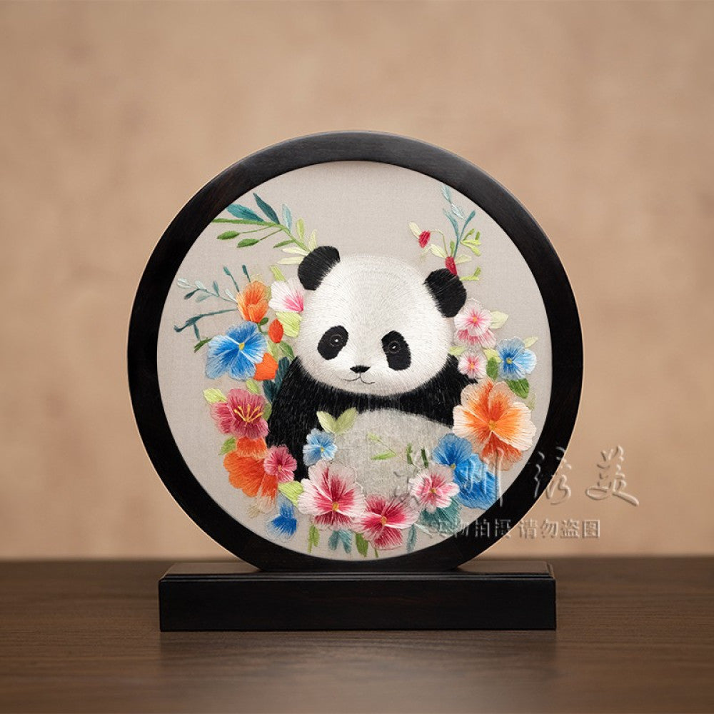Embroidery ornament Suzhou double sided embroidery desktop ornament creative table embroidery beautiful retro table screen Chinese style business gift image 106