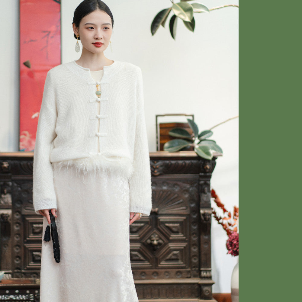 Town Store Baby KLYR502 Three piece cashmere cardigan for hand high end cotton candy cashmere base sweater for autumn and winter women image 21