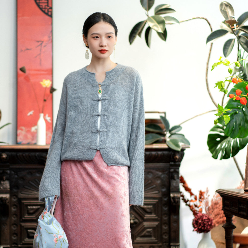 Town Store Baby KLYR502 Three piece cashmere cardigan for hand high end cotton candy cashmere base sweater for autumn and winter women image 22