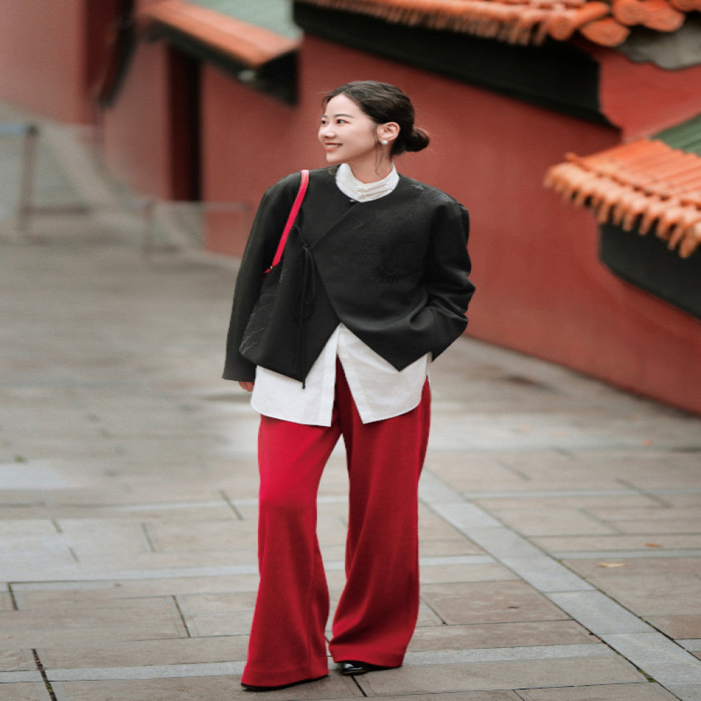 Naivee Heavy Industry Embroidered Chinese Style Top Coat Women s Commuting Fashion Design Sense image 2