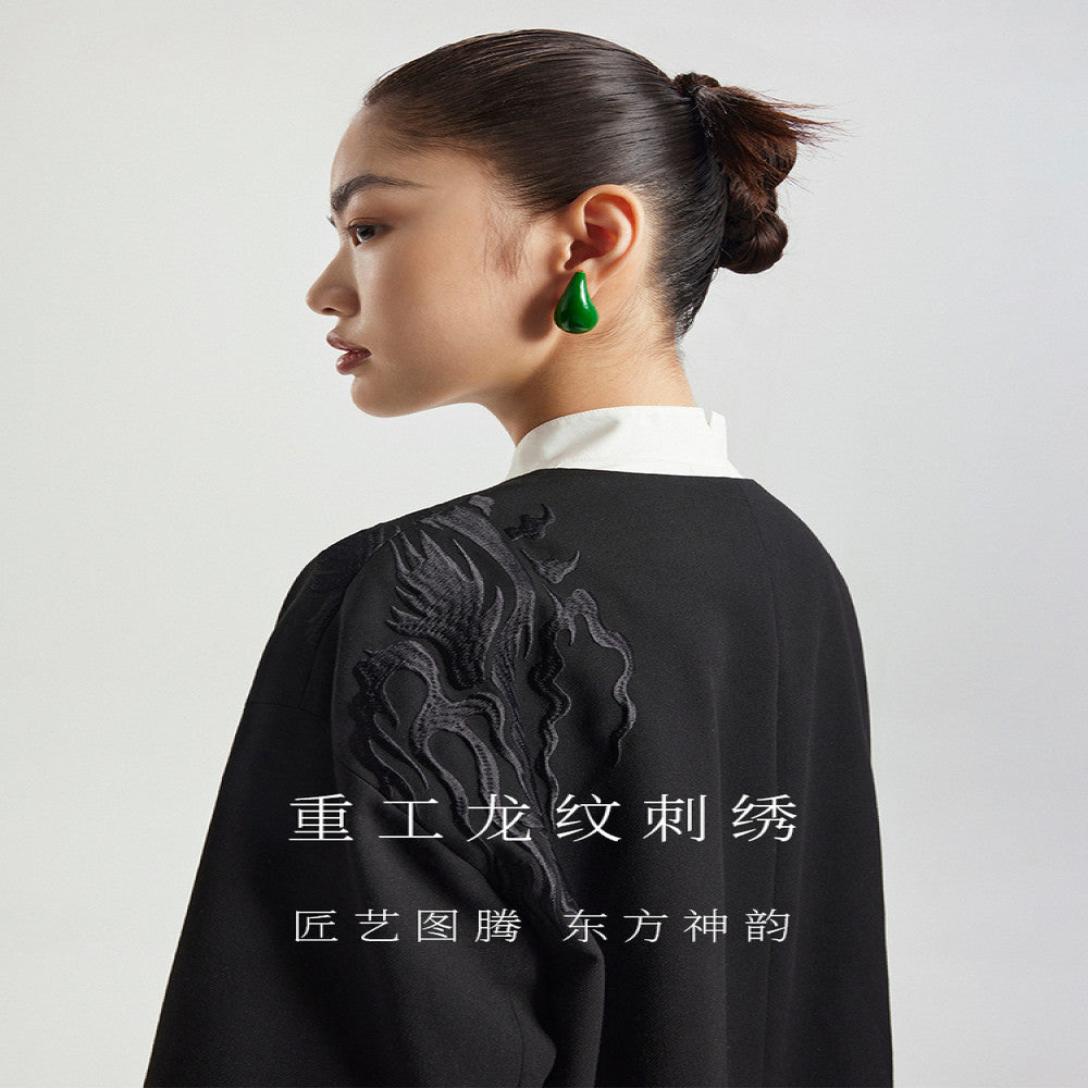 Naivee Heavy Industry Embroidered Chinese Style Top Coat Women s Commuting Fashion Design Sense image 3