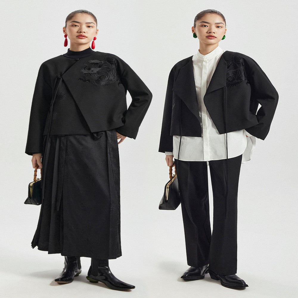 Naivee Heavy Industry Embroidered Chinese Style Top Coat Women s Commuting Fashion Design Sense image 4