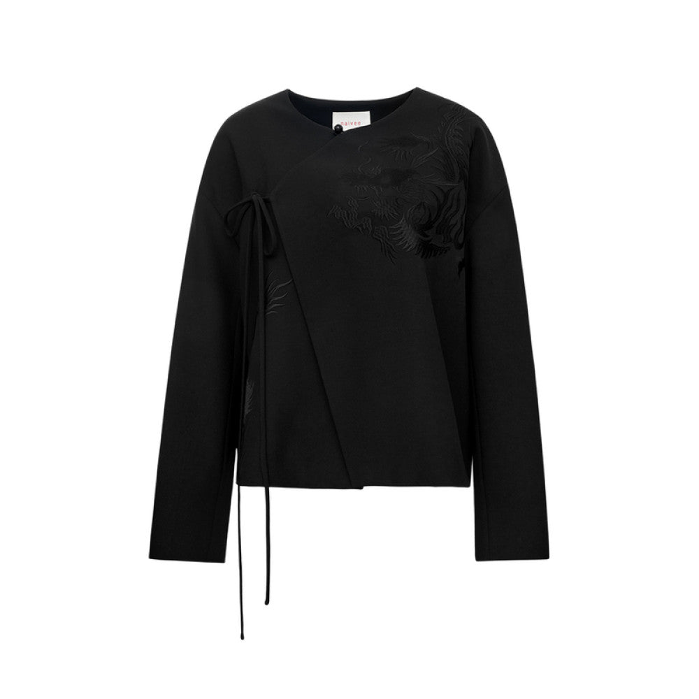 Naivee Heavy Industry Embroidered Chinese Style Top Coat Women s Commuting Fashion Design Sense image 10