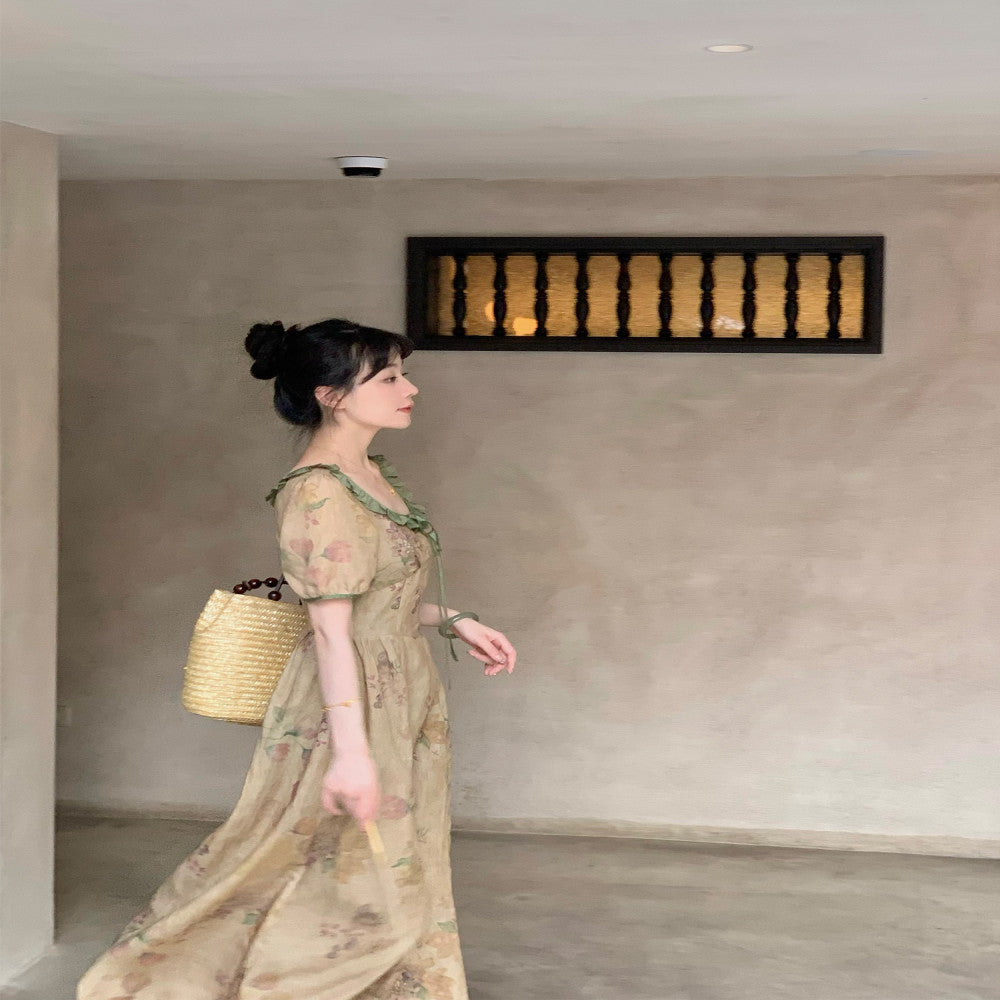 Superficial Lyrical Poetry Xuan Su Classical Set Linen French Dress image 11