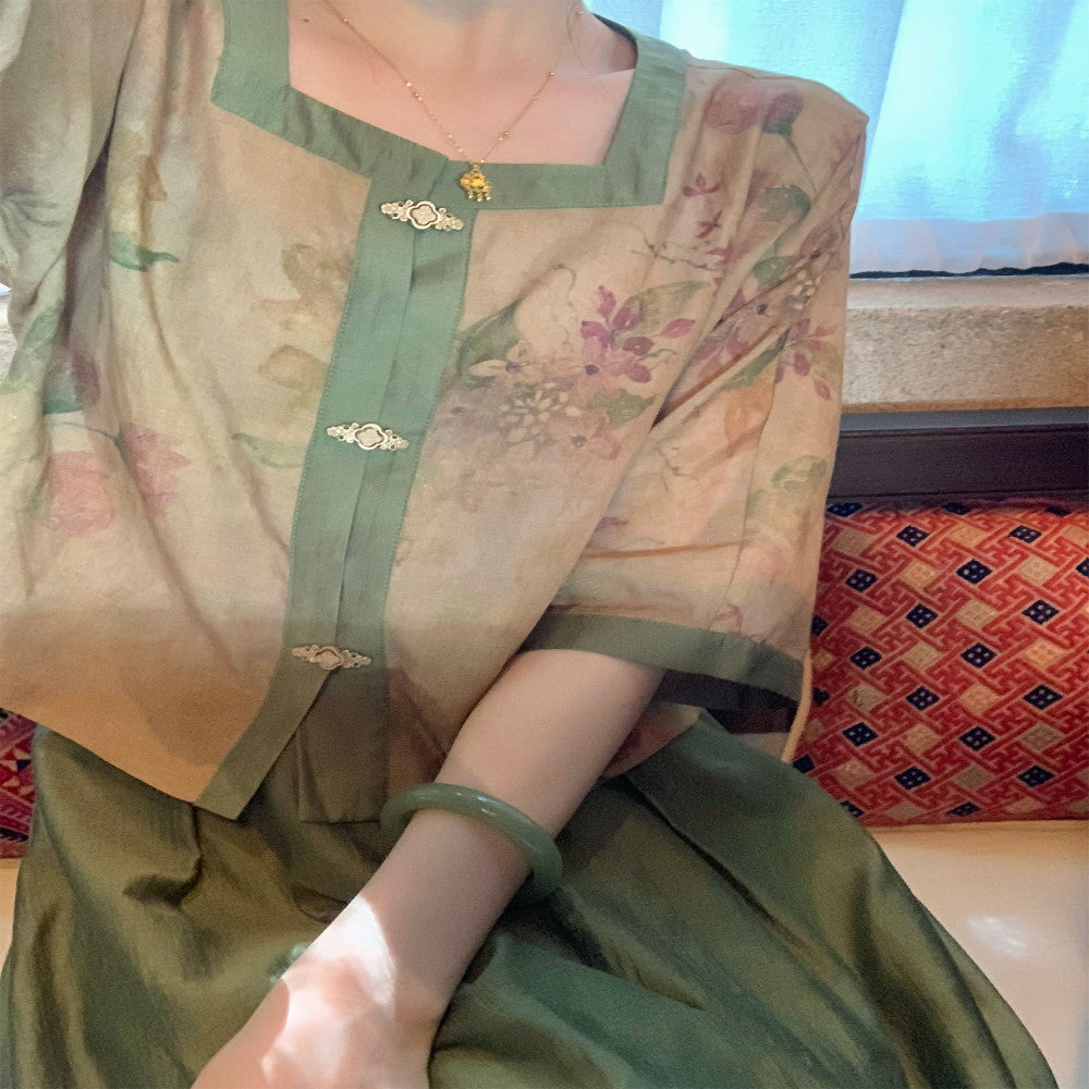 Superficial Lyrical Poetry Xuan Su Classical Set Linen French Dress image 18