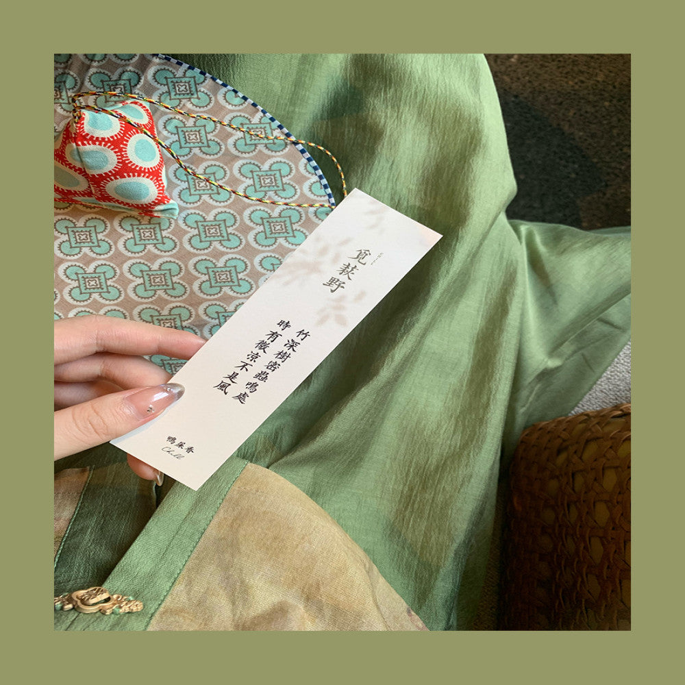 Superficial Lyrical Poetry Xuan Su Classical Set Linen French Dress image 2